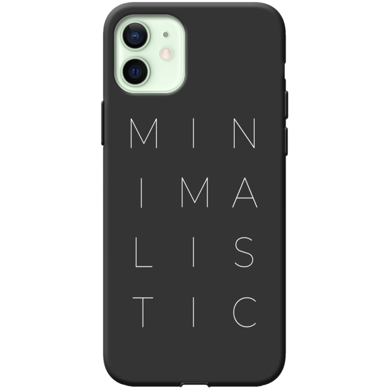 Черный чехол BoxFace Apple iPhone 12 Minimalistic