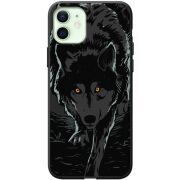 Черный чехол BoxFace Apple iPhone 12 Wolf