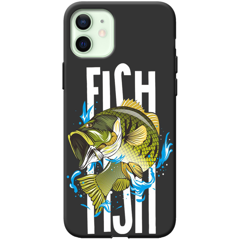 Черный чехол BoxFace Apple iPhone 12 Fish
