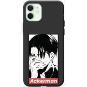 Черный чехол BoxFace Apple iPhone 12 Attack On Titan - Ackerman
