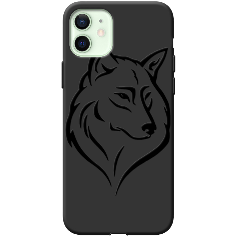 Черный чехол BoxFace Apple iPhone 12 Wolf