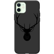 Черный чехол BoxFace Apple iPhone 12 Deer
