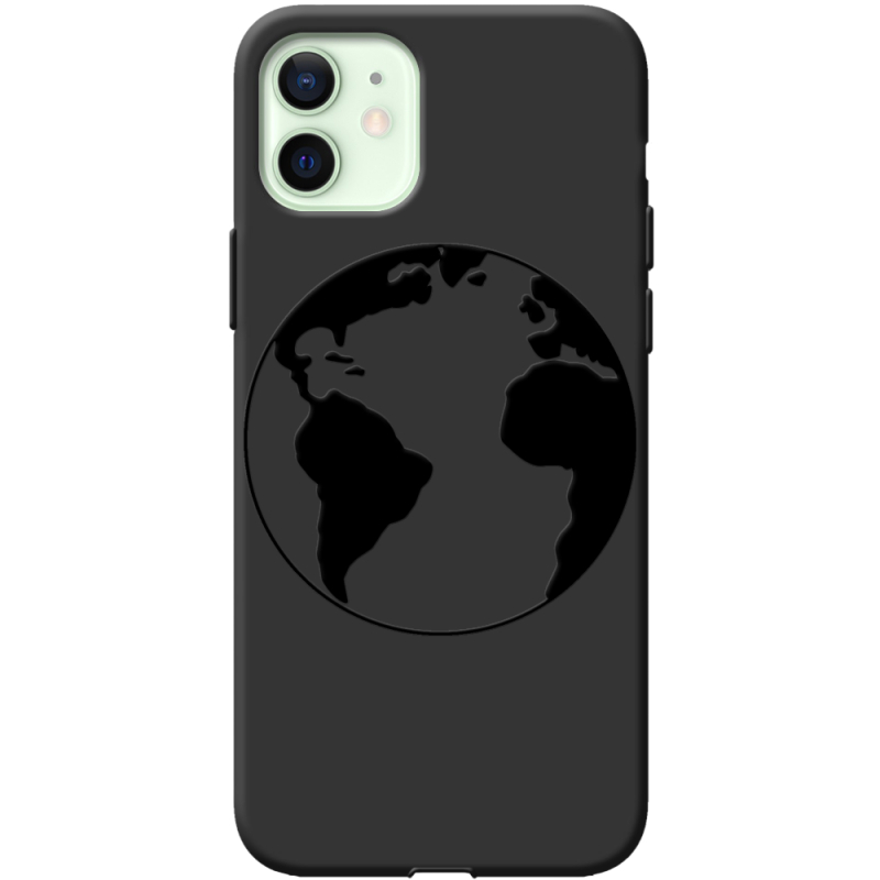 Черный чехол BoxFace Apple iPhone 12 Earth