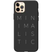 Черный чехол BoxFace Apple iPhone 12 Pro Max Minimalistic