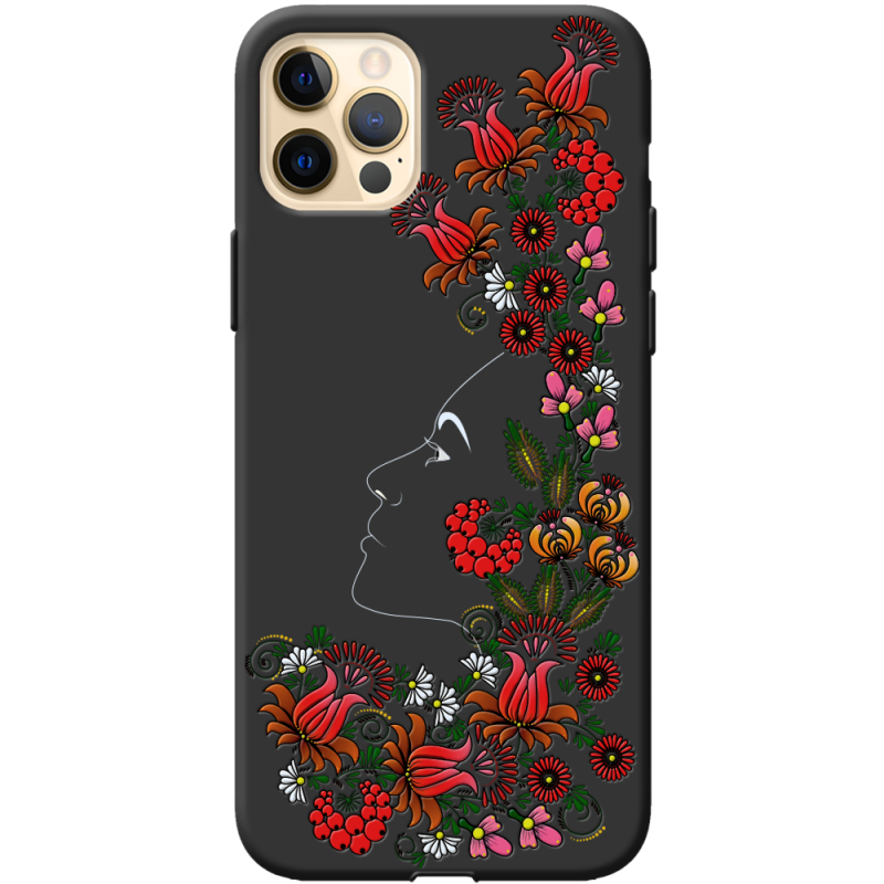 Черный чехол BoxFace Apple iPhone 12 Pro Max 3D Ukrainian Muse
