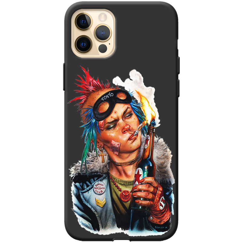 Черный чехол BoxFace Apple iPhone 12 Pro Max Tanker Girl