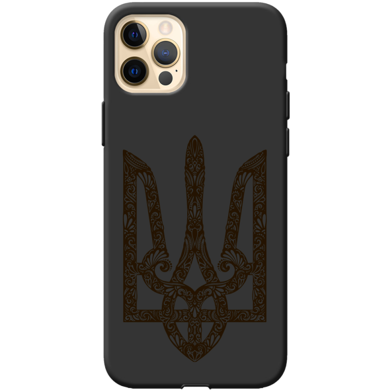 Черный чехол BoxFace Apple iPhone 12 Pro Max Ukrainian Trident