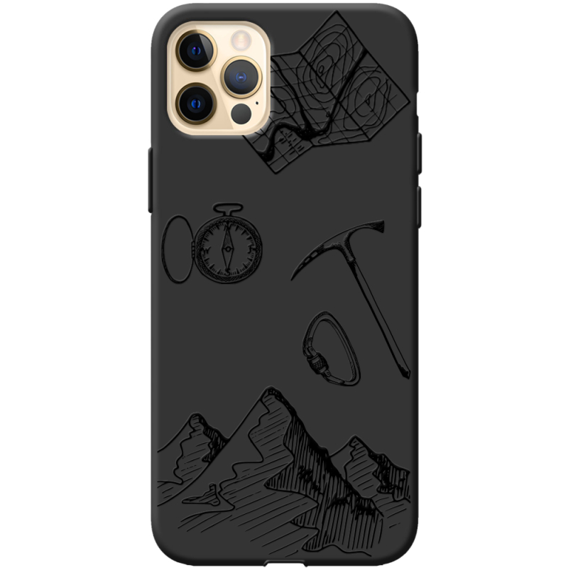 Черный чехол BoxFace Apple iPhone 12 Pro Max Mountains