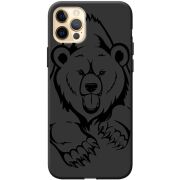 Черный чехол BoxFace Apple iPhone 12 Pro Max Grizzly Bear