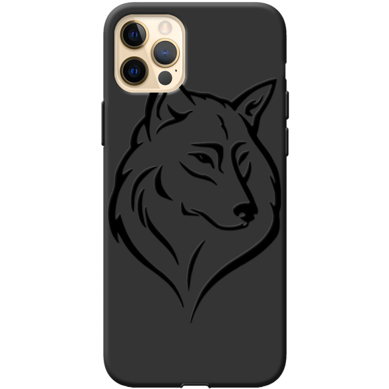 Черный чехол BoxFace Apple iPhone 12 Pro Max Wolf