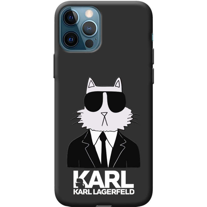 Черный чехол BoxFace Apple iPhone 12 Pro Cat in Black