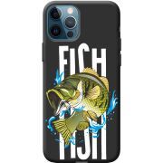 Черный чехол BoxFace Apple iPhone 12 Pro Fish