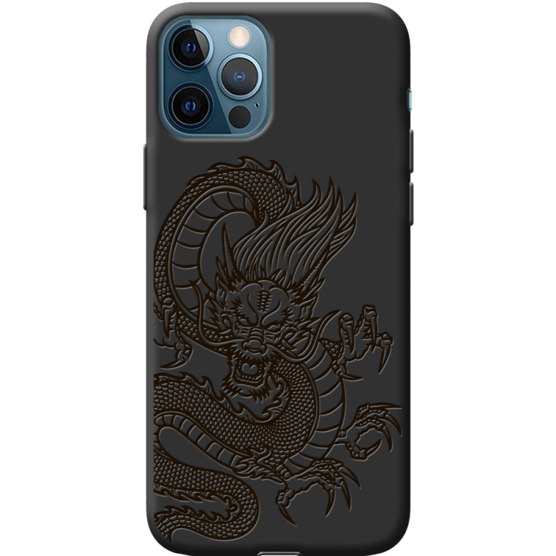 Черный чехол BoxFace Apple iPhone 12 Pro Chinese Dragon