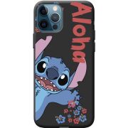 Черный чехол BoxFace Apple iPhone 12 Pro Гавайський друг Stich