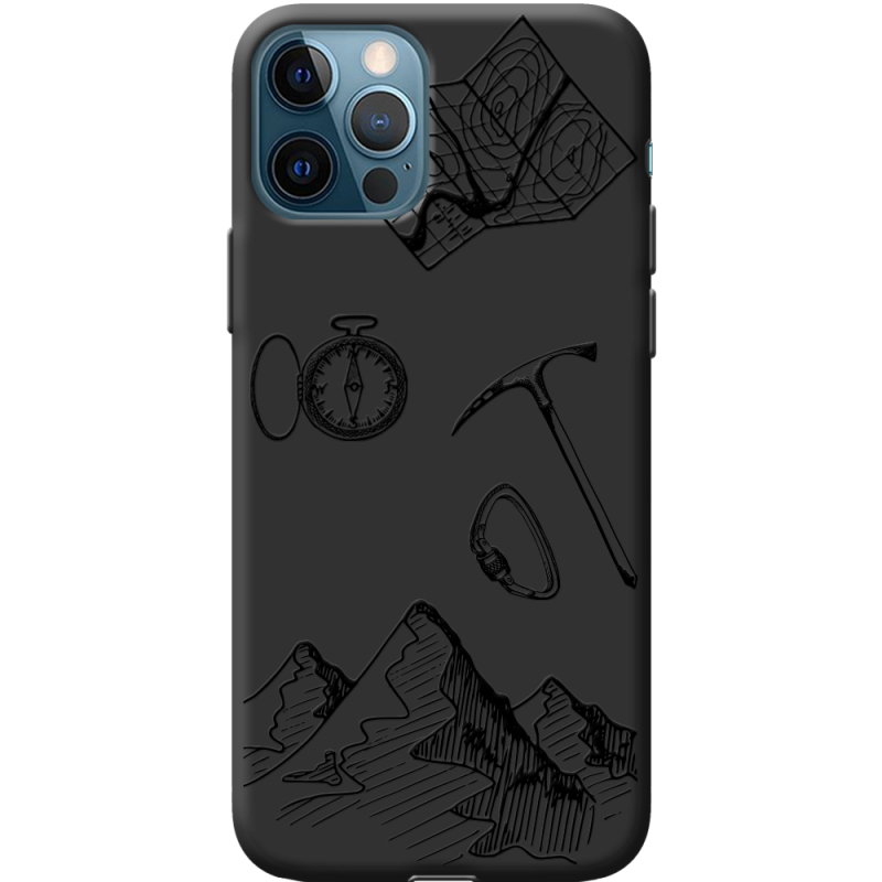 Черный чехол BoxFace Apple iPhone 12 Pro Mountains