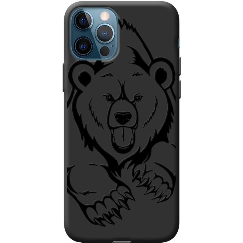 Черный чехол BoxFace Apple iPhone 12 Pro Grizzly Bear