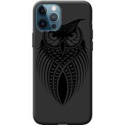 Черный чехол BoxFace Apple iPhone 12 Pro Owl