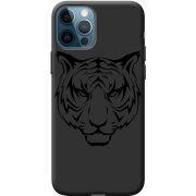Черный чехол BoxFace Apple iPhone 12 Pro Tiger