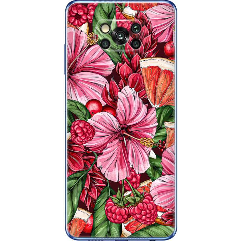 Чехол BoxFace Poco X3 Tropical Flowers