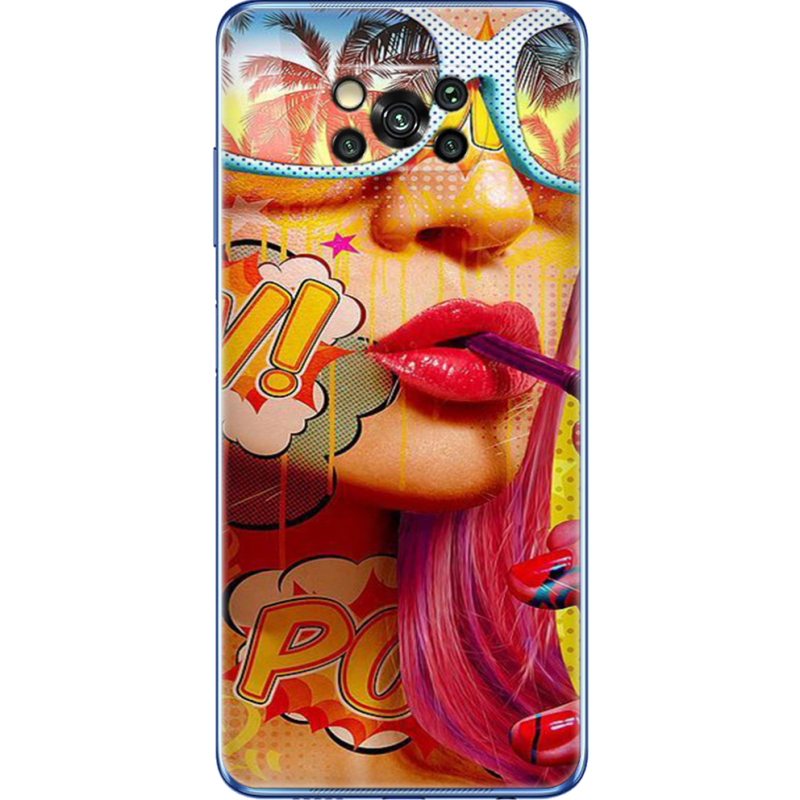 Чехол BoxFace Poco X3 Yellow Girl Pop Art