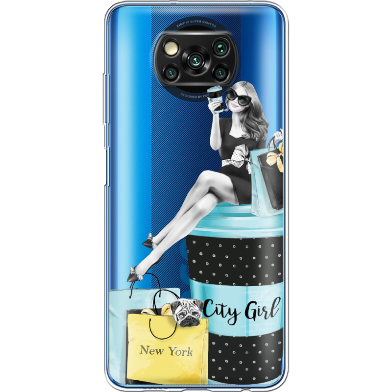 Прозрачный чехол BoxFace Xiaomi Poco X3 City Girl