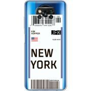Прозрачный чехол BoxFace Xiaomi Poco X3 Ticket New York