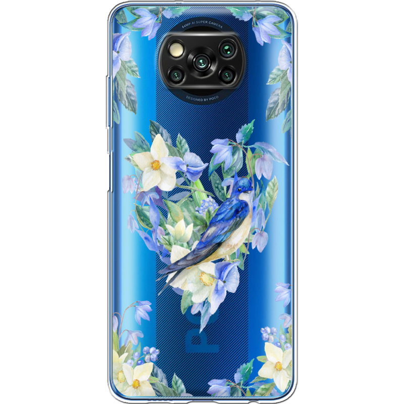 Прозрачный чехол BoxFace Xiaomi Poco X3 Spring Bird