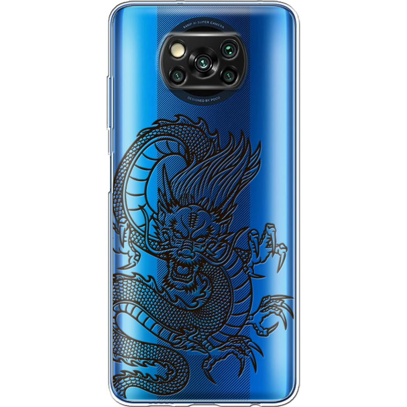 Прозрачный чехол BoxFace Xiaomi Poco X3 Chinese Dragon