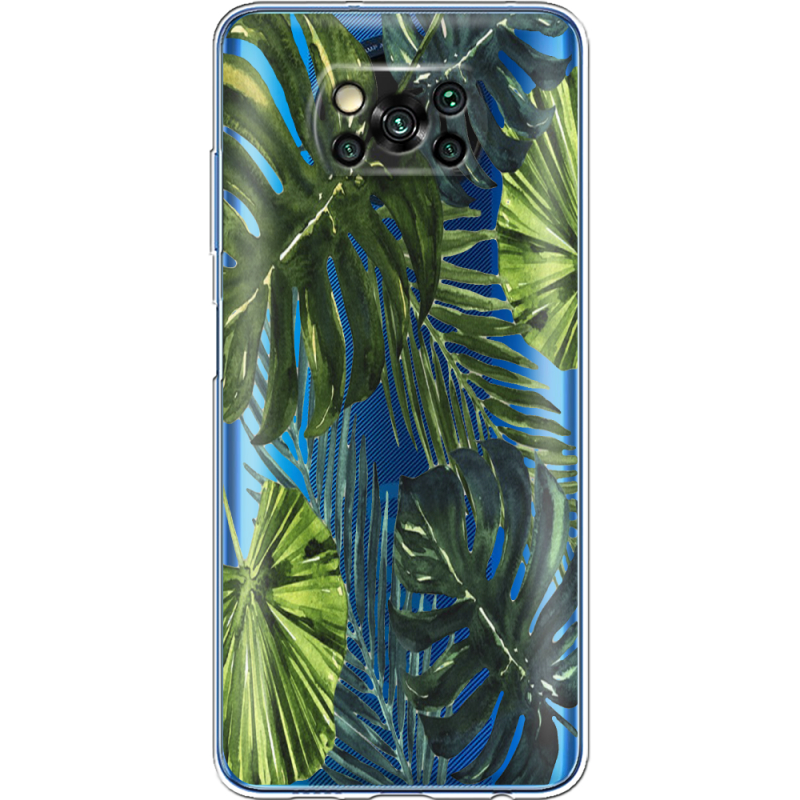 Прозрачный чехол BoxFace Xiaomi Poco X3 Palm Tree