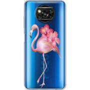Прозрачный чехол BoxFace Xiaomi Poco X3 Floral Flamingo