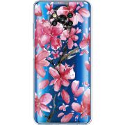 Прозрачный чехол BoxFace Xiaomi Poco X3 Pink Magnolia
