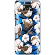 Прозрачный чехол BoxFace Xiaomi Poco X3 Cotton flowers