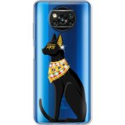 Чехол со стразами Xiaomi Poco X3 Egipet Cat