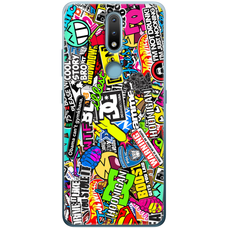 Чехол BoxFace Nokia 2.4 Multicolored Inscriptions