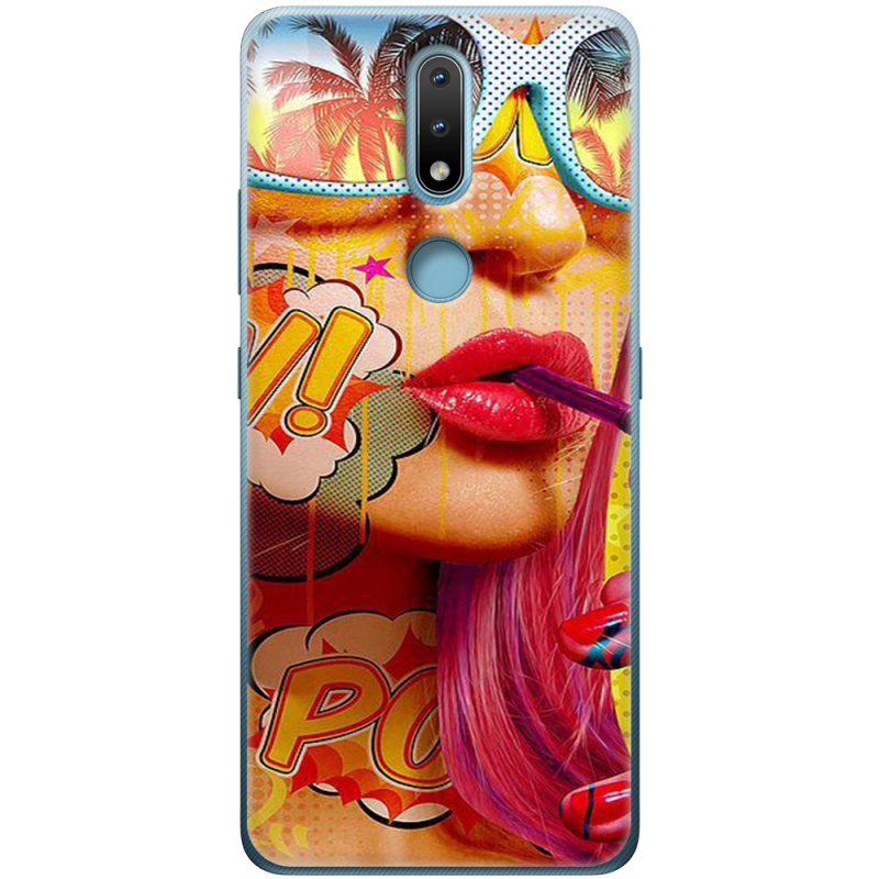 Чехол BoxFace Nokia 2.4 Yellow Girl Pop Art