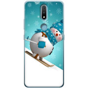 Чехол BoxFace Nokia 2.4 Skier Snowman