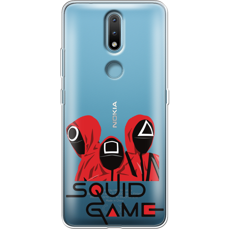 Прозрачный чехол BoxFace Nokia 2.4 siquid game люди в красном
