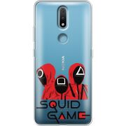 Прозрачный чехол BoxFace Nokia 2.4 siquid game люди в красном