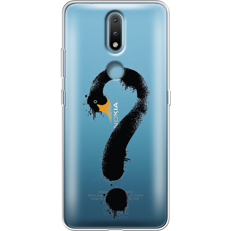 Прозрачный чехол BoxFace Nokia 2.4 Swan question