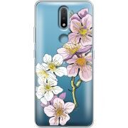 Прозрачный чехол BoxFace Nokia 2.4 Cherry Blossom
