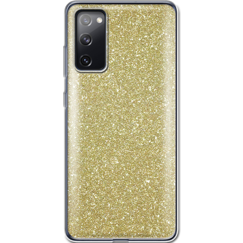 Чехол с блёстками Samsung G780 Galaxy S20 FE Золото
