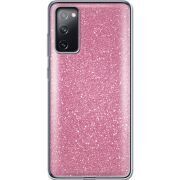 Чехол с блёстками Samsung G780 Galaxy S20 FE Розовый