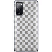 Чехол с блёстками Samsung G780 Galaxy S20 FE Шахматы