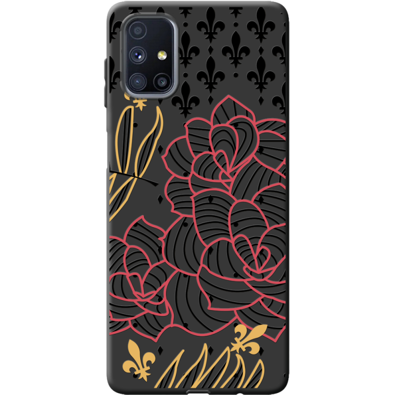 Черный чехол BoxFace Samsung M515 Galaxy M51 FranceFlowers