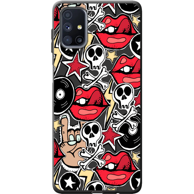 Черный чехол BoxFace Samsung M515 Galaxy M51 Rock Graffiti