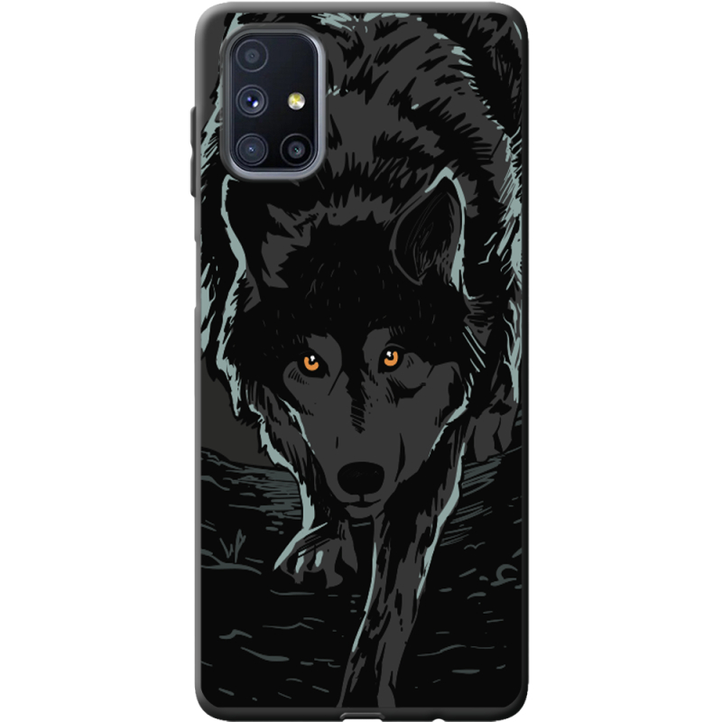 Черный чехол BoxFace Samsung M515 Galaxy M51 Wolf