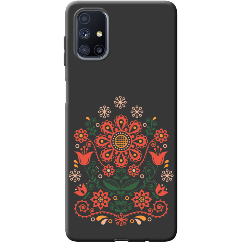 Черный чехол BoxFace Samsung M515 Galaxy M51 Ukrainian Ornament