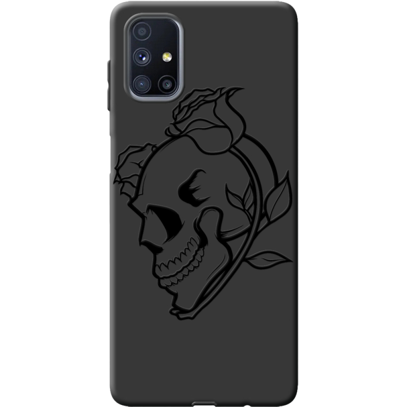 Черный чехол BoxFace Samsung M515 Galaxy M51 Skull and Roses