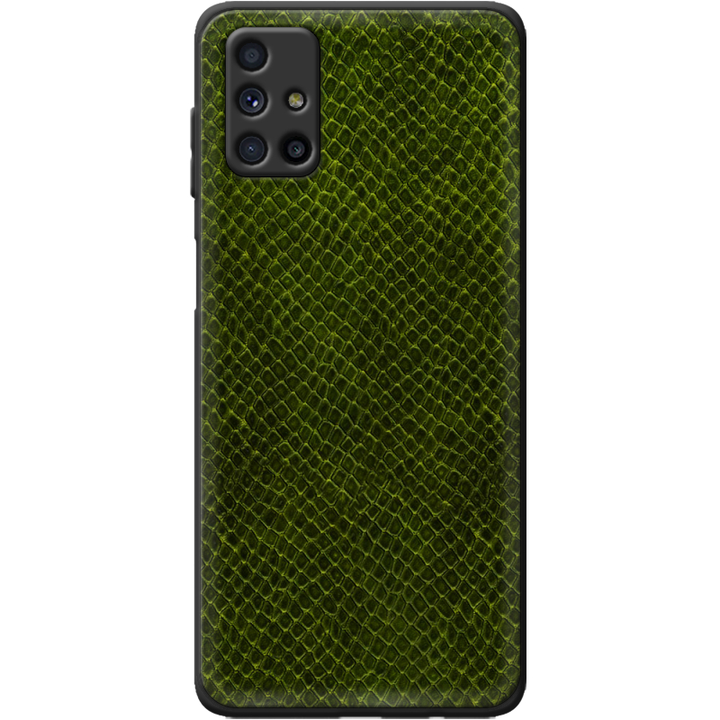 Кожаный чехол Boxface Samsung M515 Galaxy M51 Snake Forest Green