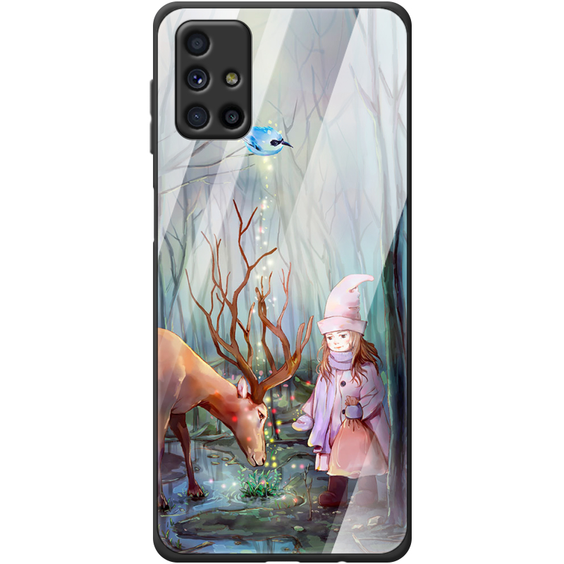 Защитный чехол BoxFace Glossy Panel Samsung M515 Galaxy M51 Girl And Deer